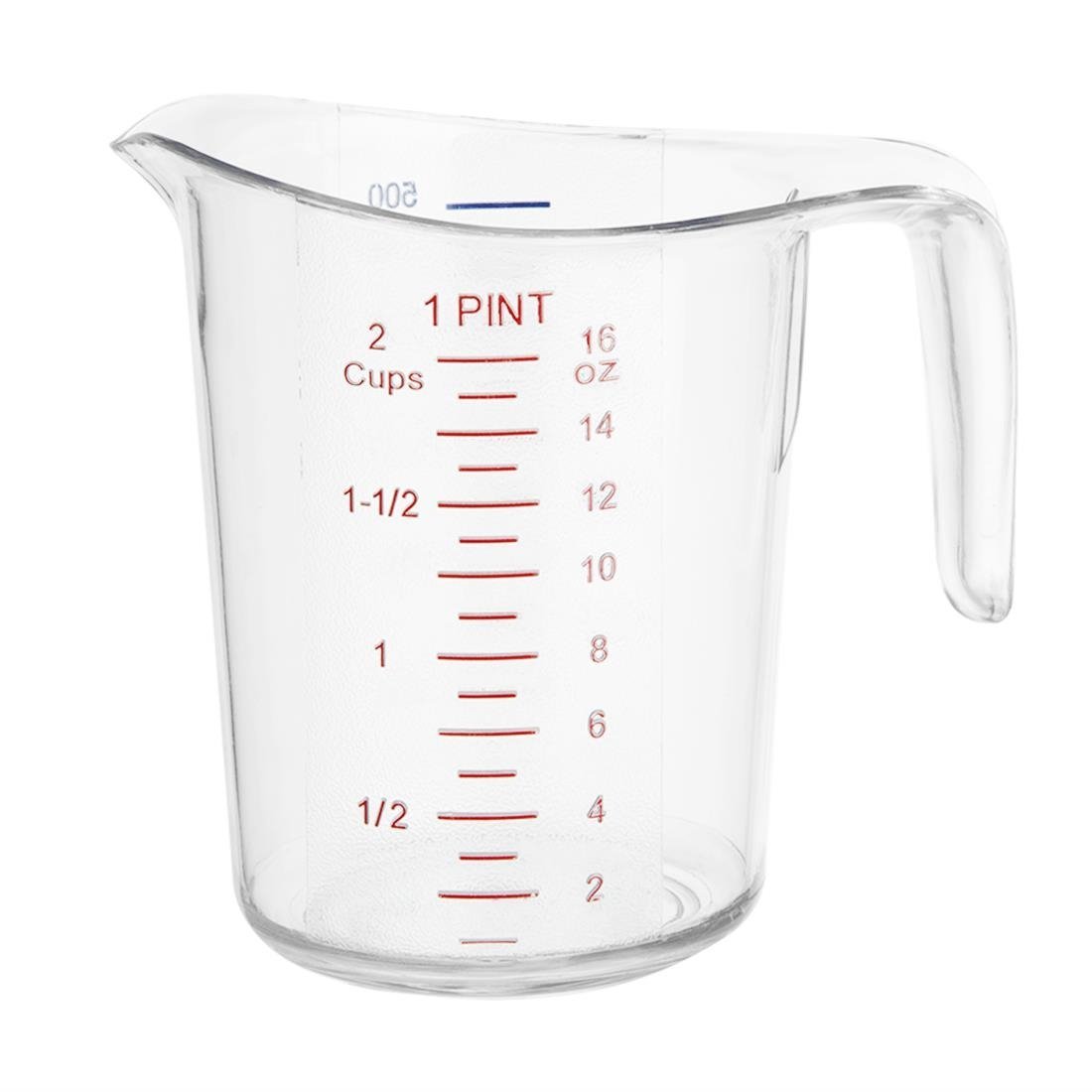 Vogue Polycarbonate Measuring Jug - 500ml HW976 - Whisk Hospitality - HW976