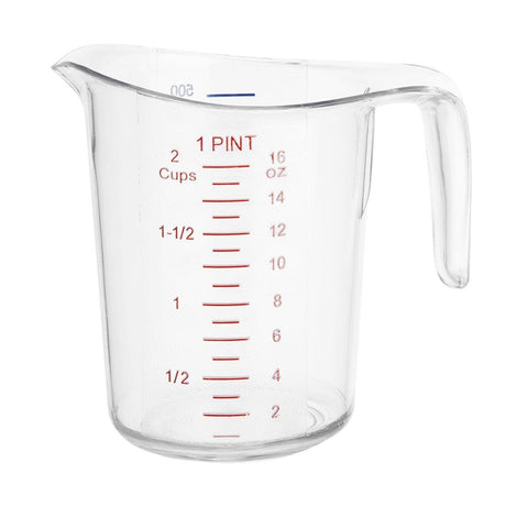 Vogue Polycarbonate Measuring Jug - 500ml HW976 - Whisk Hospitality - HW976