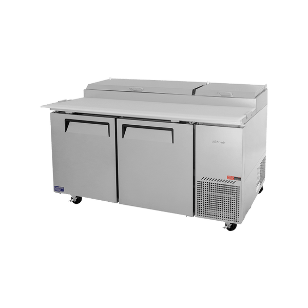 Turbo Air 2 Door Pizza Prep Fridge 1702mm CTPR-67SD-N - Whisk Hospitality - CTPR-67SD-N