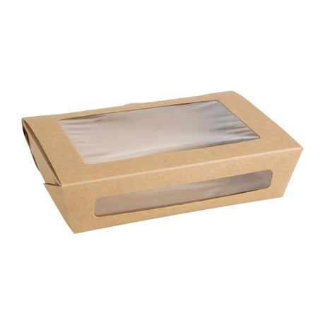 Fiesta Recyclable Salad Box with PET Window - 1200ml (Pack 150) FN898 - Whisk Hospitality - FN898