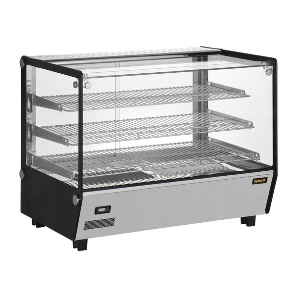 Apuro Square Countertop Heated Food Display - 160Ltr HW924 - A - Whisk Hospitality - HW924-A