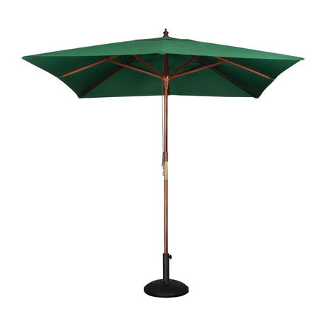 Bolero Square Pulley Umbrella Green - 2.5m GH989 - Whisk Hospitality - GH989