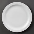 Olympia Whiteware Narrow Rimmed Plate - 28cm 11" (Box 6) CB491 - Whisk Hospitality - CB491