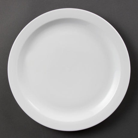 Olympia Whiteware Narrow Rimmed Plate - 28cm 11" (Box 6) CB491 - Whisk Hospitality - CB491