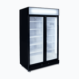 Bromic Upright Display Fridge - 885L - 2 Doors - Flat Glass - Black - Whisk Hospitality - GM0900LBECO