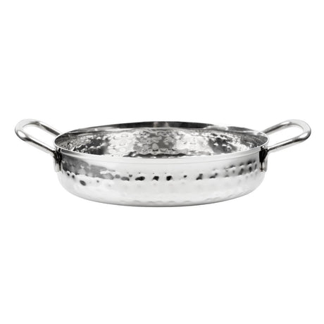 Olympia Table Presentation Handled Dish Stainless Steel Hammered - 125mm HY110 - Whisk Hospitality - HY110