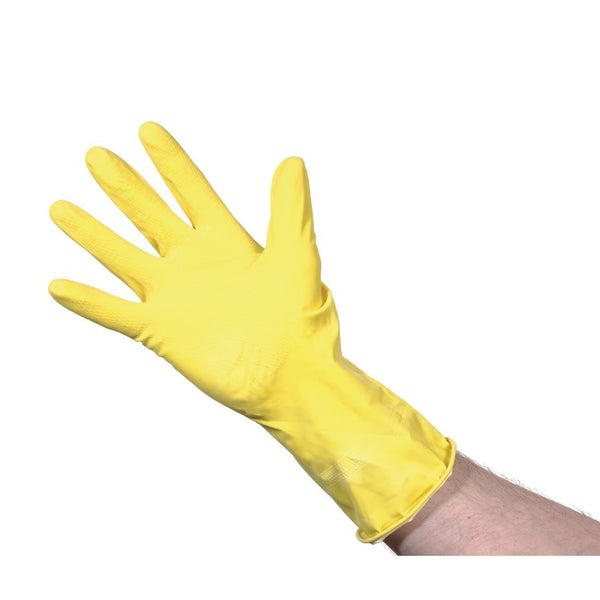 Jantex Household Gloves Yellow - Size M (Pair) CD793 - M - Whisk Hospitality - CD793-M