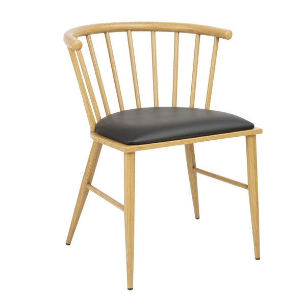 Bolero Harrowdene Light Wood Effect Spindle Padded Interior Chairs (Set 2) FU528 - Whisk Hospitality - FU528
