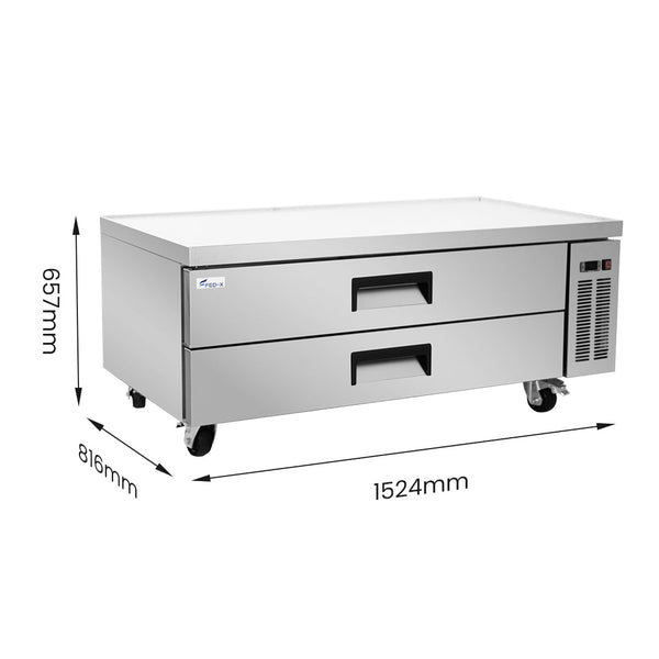 FED-X Chef Base Refrigeratied Drawer Bench 360L - XCB-60 - Whisk Hospitality - XCB-60