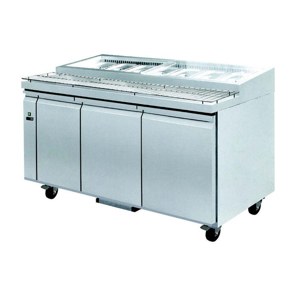 PWB150 three door DELUXE Pizza Prep Bench - Whisk Hospitality - PWB150