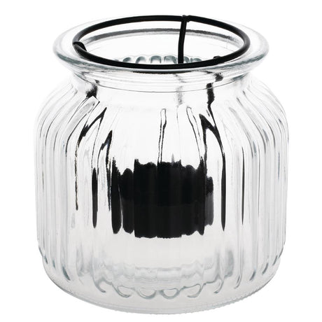Olympia Glass Tealight Lantern - 115x115x105mm (Box 6) CM639 - Whisk Hospitality - CM639