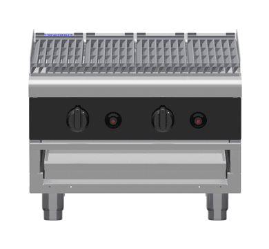 Waldorf Bold Chlb8600G B 600Mm Gas Chargrill Low Back Version Bench Model - Whisk Hospitality - CHLB8600G-B