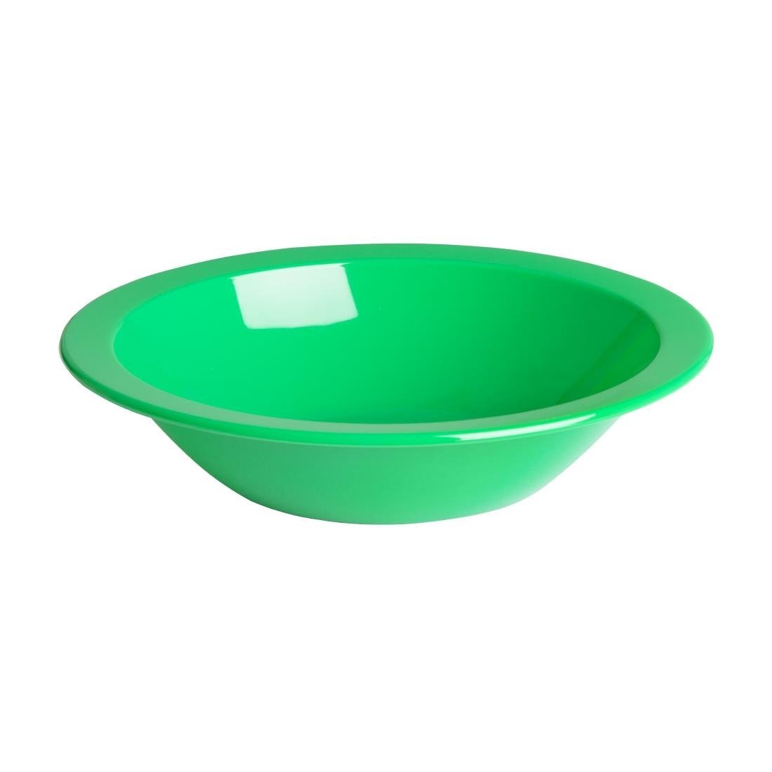 Olympia Kristallon Polycarbonate Bowl Green - 400ml 14oz 6 3/4" (Box 12) CB772 - Whisk Hospitality - CB772