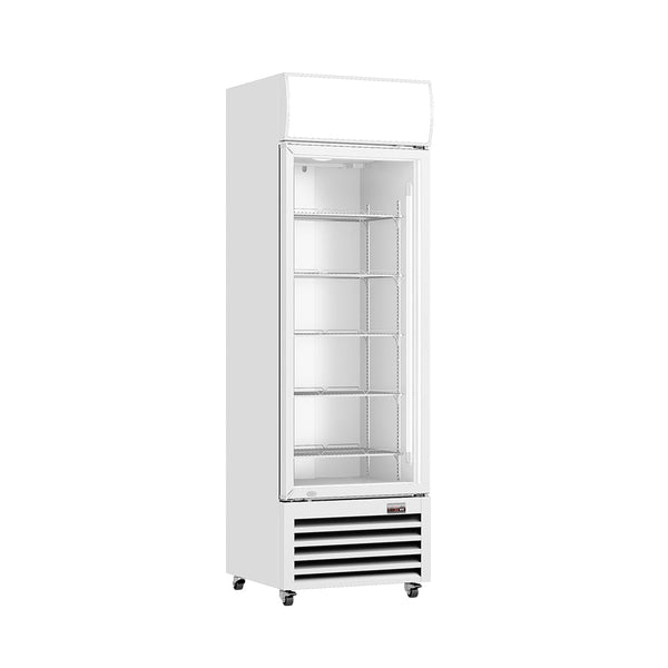 Thermaster Single Glass Door Colourbond Upright Drink Fridge White - LG - 540P - Whisk Hospitality - LG-540P