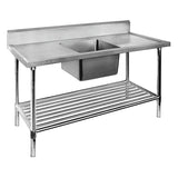 Single Centre Sink Bench & Pot Undershelf SSB7 - 1200C/A - Whisk Hospitality - SSB7-1200C/A
