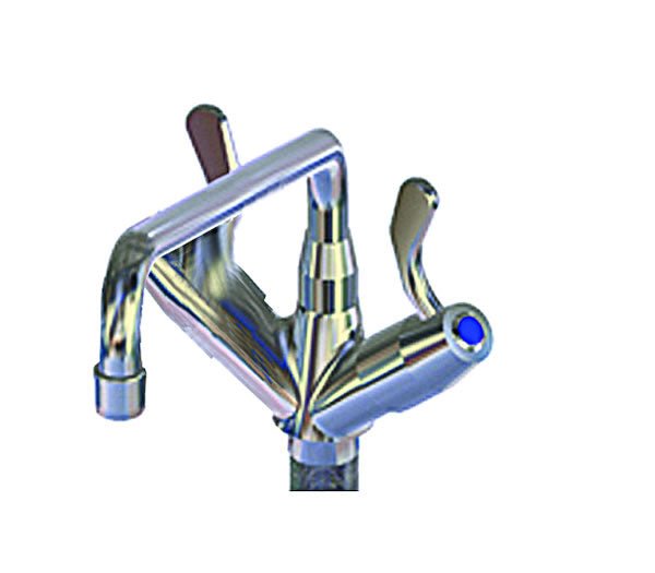 Y015-Y182 Yellow Tapware Deck Mount Faucet – Double Pantry Faucet 300mm Swing Spout with 1/4 turn levers - Whisk Hospitality - Y015-Y182