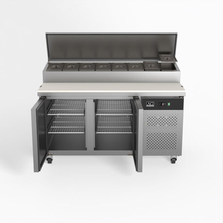 AG 2 Door Saladette Fridge - 8 x 1/3 GN Trays SH2000 - 800 - Whisk Hospitality - SH2000-800