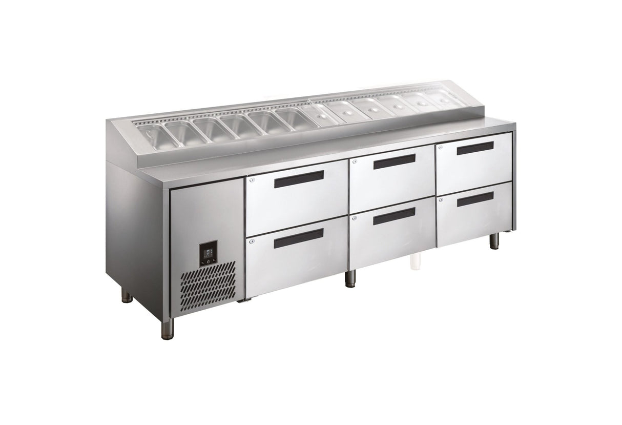 Glacian Pizza Prep With Doors HPB2476DDD - Whisk Hospitality - HPB2476DDD