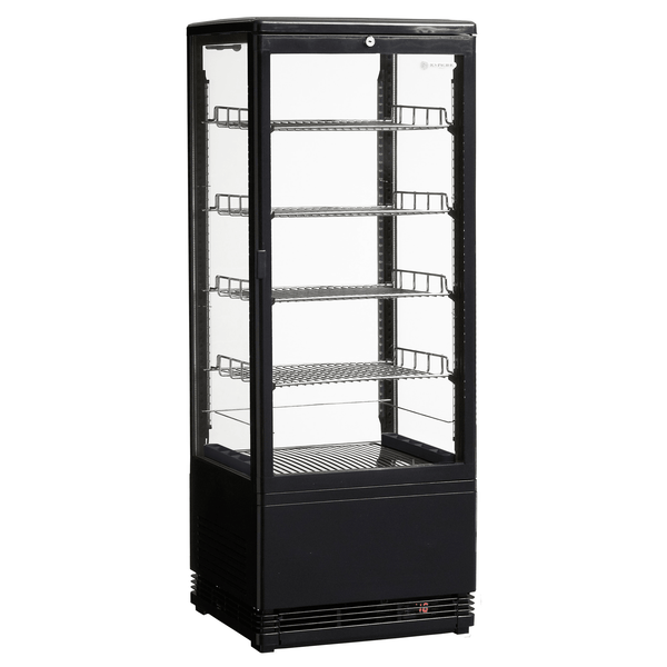 Venice Tower 98L Counter Top Refrigerated Display - Black - Whisk Hospitality - WH-Venice-Tower-BLK