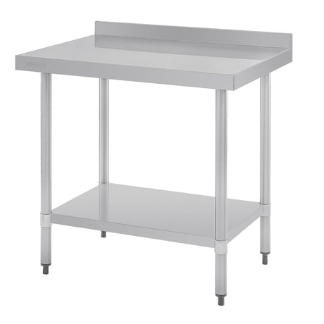 Vogue Table with Upstand St/St - 900x700x900mm 35 1/2x27 1/2x35 1/2" GJ506 - Whisk Hospitality - GJ506