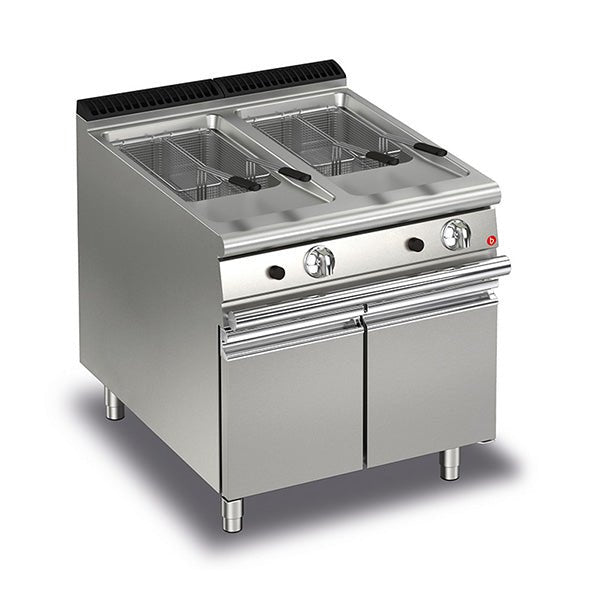 BARON 15+15L Double Basin Gas Deep Fryer With Piezo Ignition - Whisk Hospitality - Q70FRI/G815