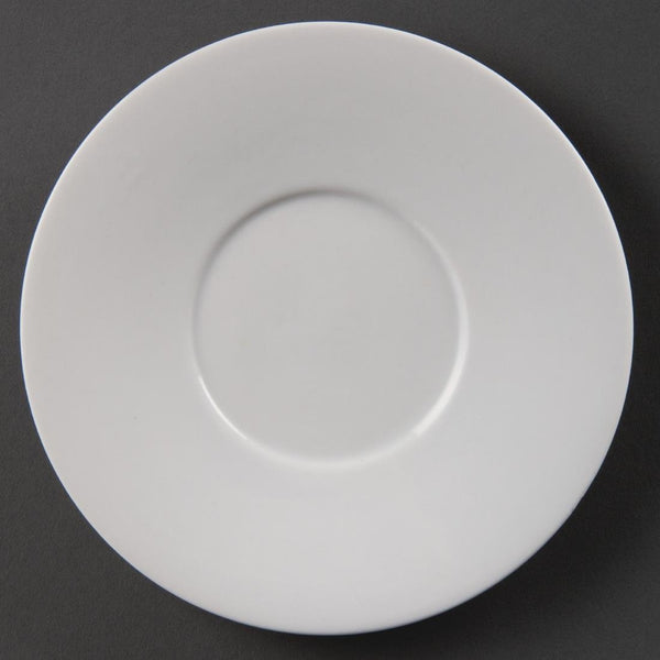 Olympia Whiteware Saucer for 7oz Low Cup CE536 White - 150mm (Box 12) CE537 - Whisk Hospitality - CE537
