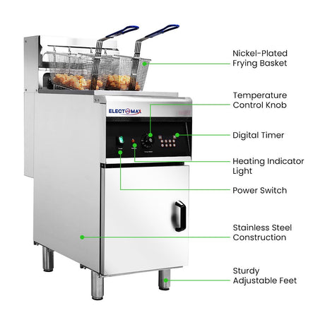 Frymax 28L Oil Capacity Electric Fryer EF - 28LE - Whisk Hospitality - EF-28LE
