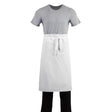 Whites Regular Waist Apron White Polycotton - 36x30" Long A501 - Whisk Hospitality - A501