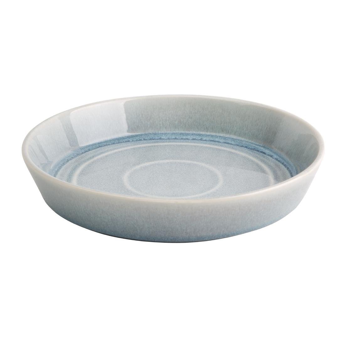Olympia Cavolo Ice Blue Flat Round Bowl - 220mm (Box 4) FB566 - Whisk Hospitality - FB566