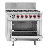 Gasmax 6 Burner With Oven Flame Failure GBS6TSLPG - Whisk Hospitality - GBS6TSLPG