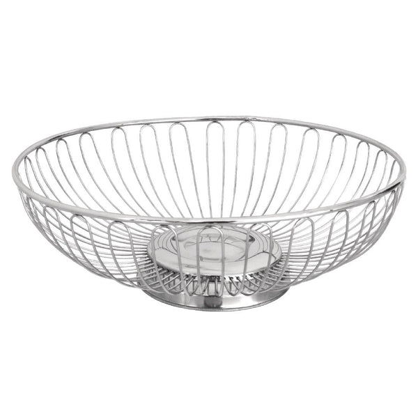 Bread/Fruit Bowl St/St - 90hx255dia mm CD252 - Whisk Hospitality - CD252