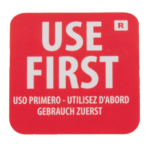 Hygiplas Removable Use First Label 1'' (Roll 1000) E149 - Whisk Hospitality - E149