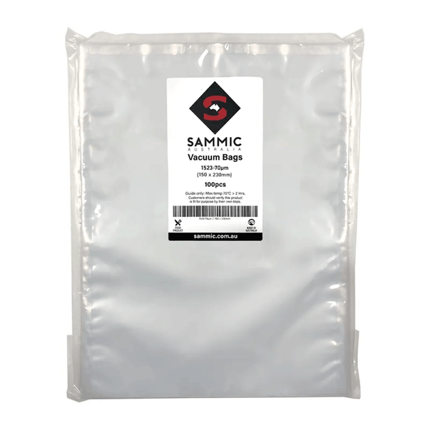 Sammic Australia PACK OF 100 BAGS, 150 x 230mm, 70µm 1523 - 70µm - Whisk Hospitality - 1523-70µm