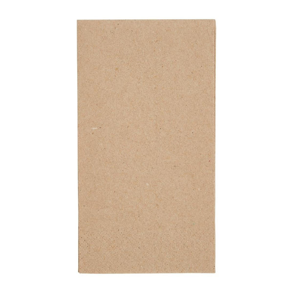 Fiesta Recyclable 33cm 2 ply 8 Fold Recycled Kraft Lunch Napkin (Pack 2000) FE234 - Whisk Hospitality - FE234
