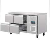 Polar U - Series Four Drawer Gastronorm Counter Fridge DA547 - A - Whisk Hospitality - DA547-A