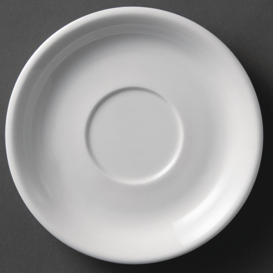 Olympia Whiteware Cappuccino Cup Saucer - 180mm 15oz (Box 12) U828 - Whisk Hospitality - U828