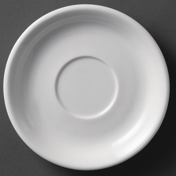 Olympia Whiteware Cappuccino Cup Saucer - 180mm 15oz (Box 12) U828 - Whisk Hospitality - U828