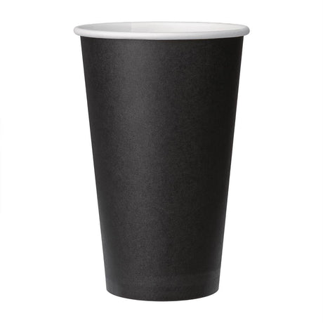 Fiesta Recyclable Hot Cup Single Wall Black 455ml (Sleeve 50) GF045 - Whisk Hospitality - GF045