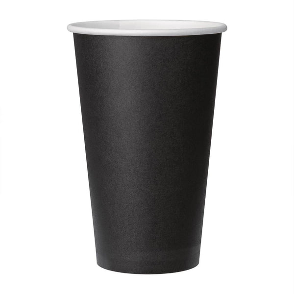 Fiesta Recyclable Hot Cup Single Wall Black 455ml (Sleeve 50) GF045 - Whisk Hospitality - GF045