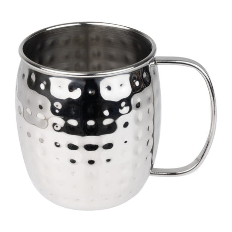 Olympia Barware Mug Hammered Stainless Steel - 440ml HY113 - Whisk Hospitality - HY113