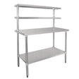 Vogue Table with Gantry Shelf St/St - 1500x1800x600mm CC360 - Whisk Hospitality - CC360