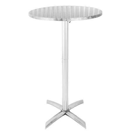 Bolero Flip Top Poseur Table St/St - 600mm dia GR396 - Whisk Hospitality - GR396