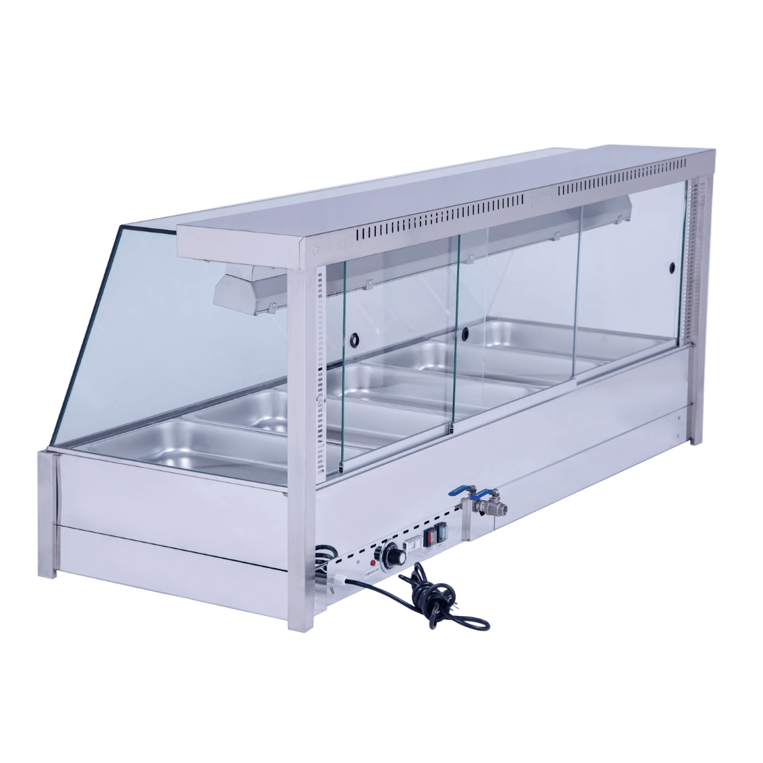 Bonvue Angled Countertop Wet and Dry Bain Marie BM17TC - Whisk Hospitality - BM17TC