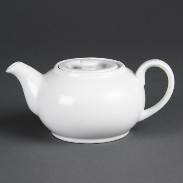 Olympia Whiteware Teapot - 2cup 15oz (Box 4) CB473 - Whisk Hospitality - CB473