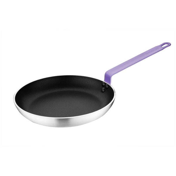 Hygiplas Frypan Aluminium Non - stick Teflon Platinum Plus Purple Handle 280x45mm HT969 - Whisk Hospitality - HT969
