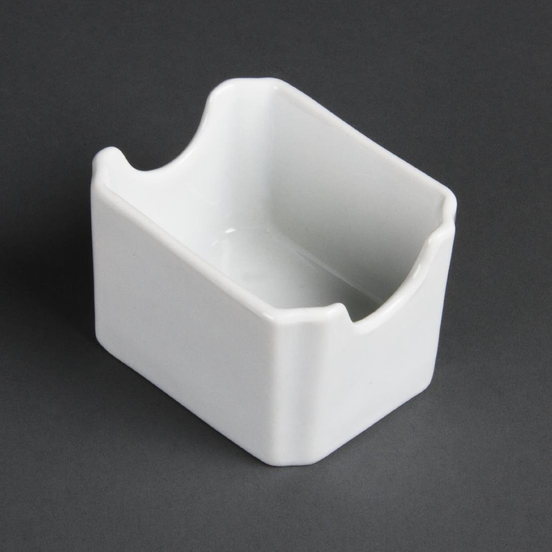 Olympia Whiteware Sugar Packet/Sachet Holder - 7x9cm 2 3/4x3 1/2" (Box 6) C346 - Whisk Hospitality - C346