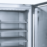 Bromic Upright Display Fridge - 1082L - 2 Door - Flat Glass - Lightbox - Silver - Whisk Hospitality - GM1100LS-NR