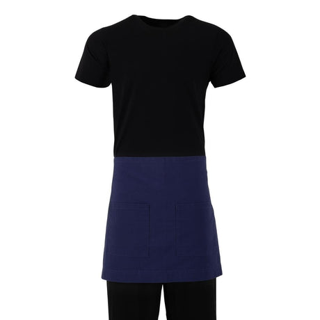 Southside Cotton Canvas Waist Apron Navy BA118 - Whisk Hospitality - BA118
