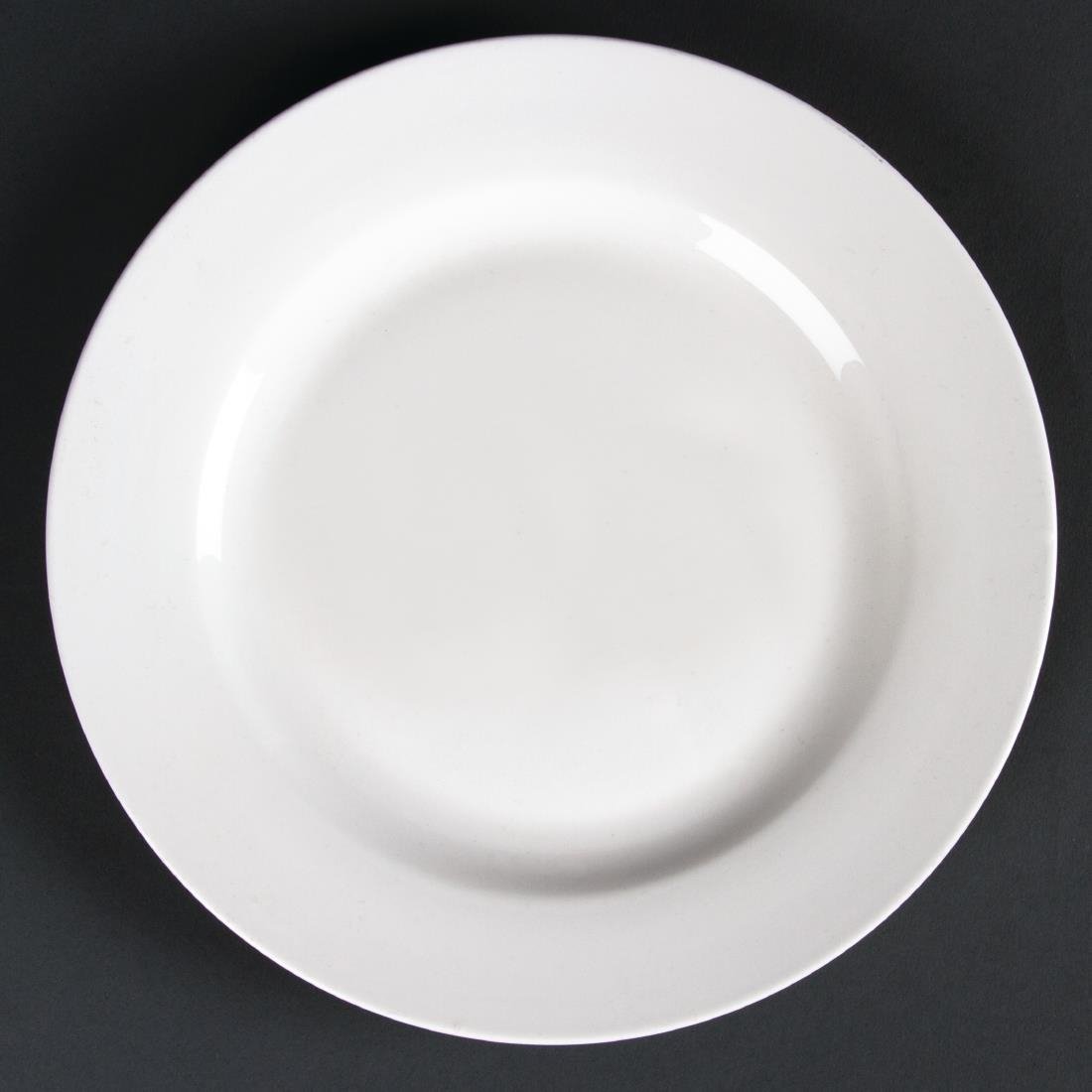 Olympia Lumina Wide Rimmed Round Plate - 200mm 7 3/4'' (Box 6) CD623 - Whisk Hospitality - CD623