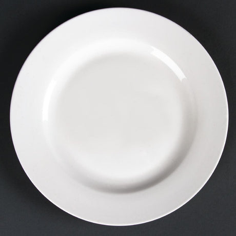 Olympia Lumina Wide Rimmed Round Plate - 200mm 7 3/4'' (Box 6) CD623 - Whisk Hospitality - CD623
